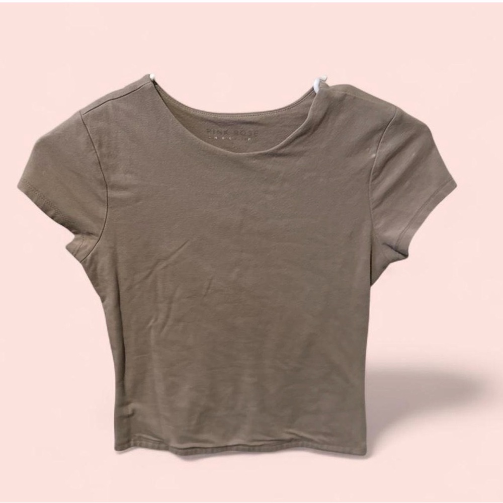 Pink Rose Tan Short Sleeve Tee